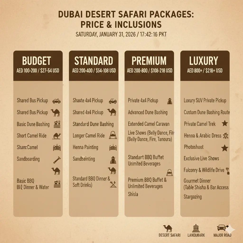 Desert Safari Cost in Dubai